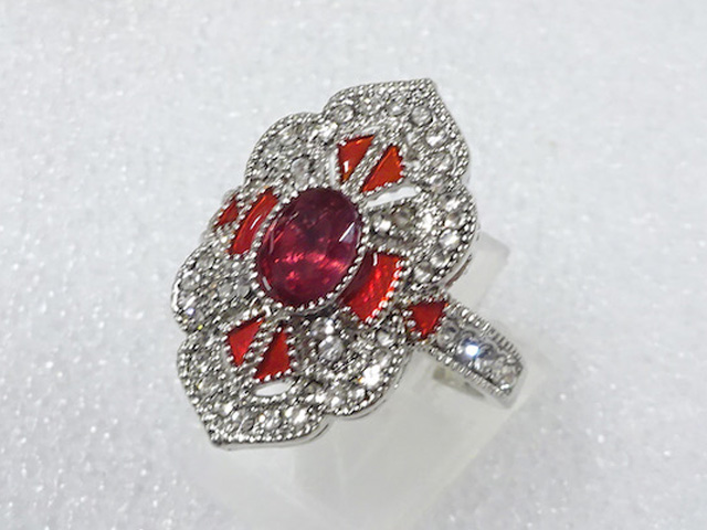 色石　指輪(17.5号)